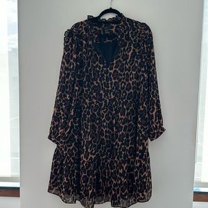 JCrew Leopard Flowy Dress, XL